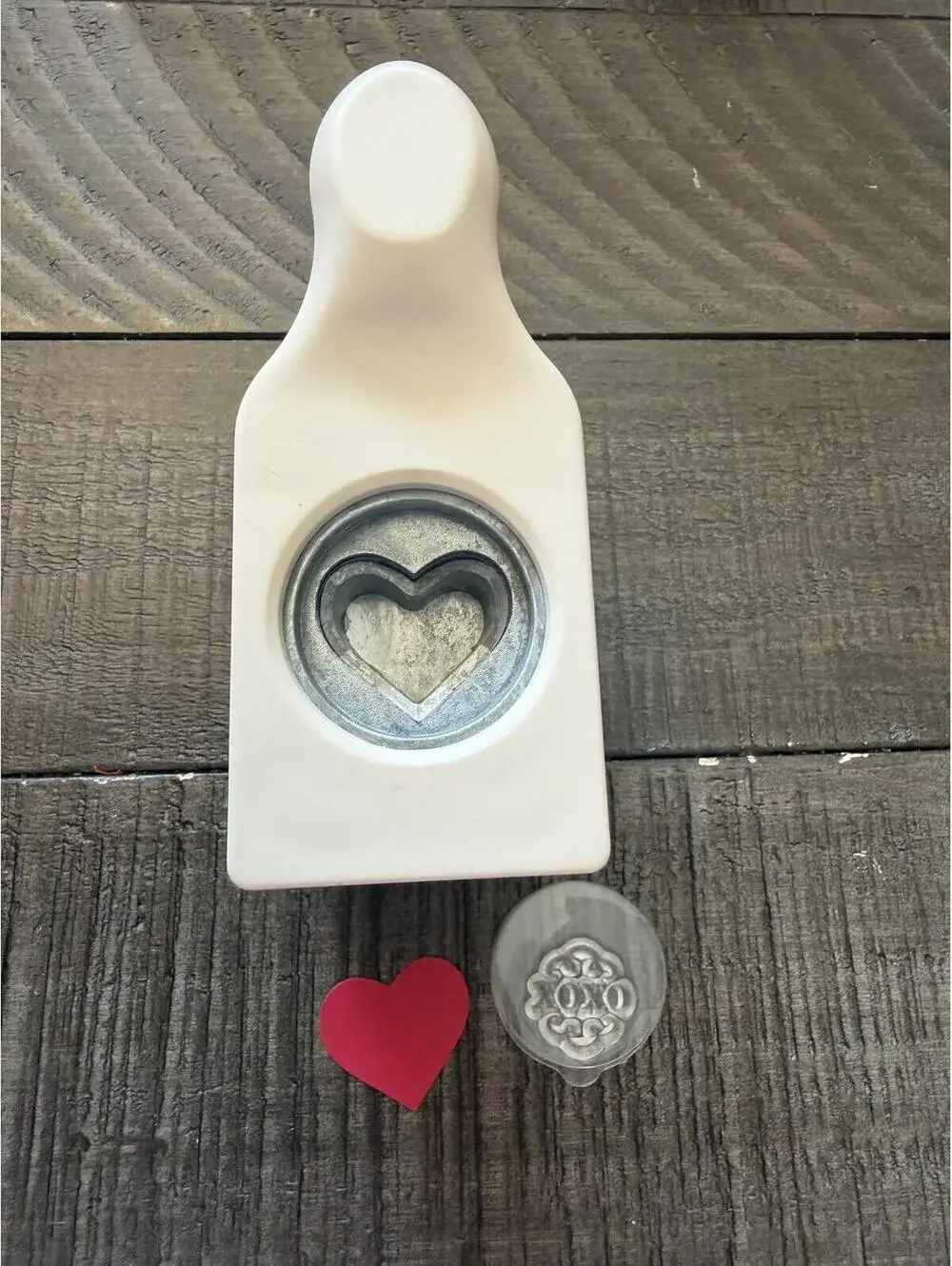 Martha Stewart Heart Shape Punch with stamp